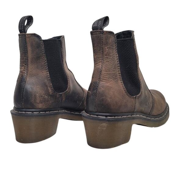 Dr. Martens Distressed Brown Ankle Booties - Picture 10 of 11